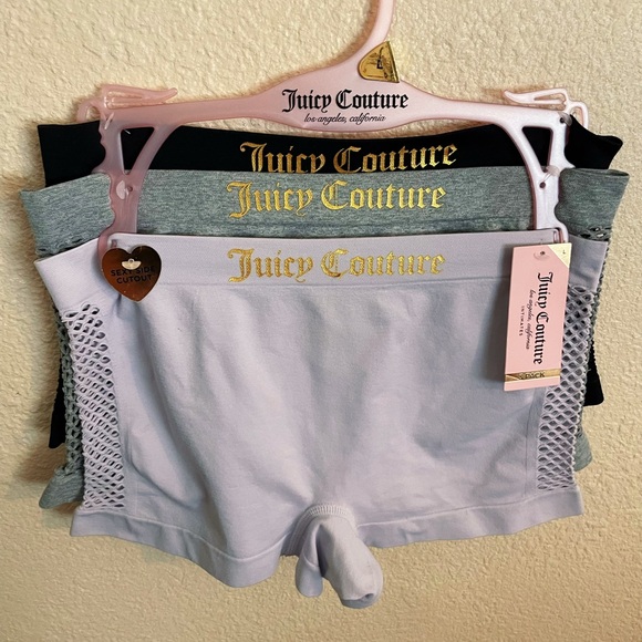 Juicy Couture Sexy Side Mesh Cutout Plus Size Underwear Panties Boyshorts L - Picture 1 of 4